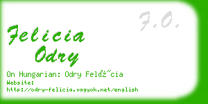 felicia odry business card